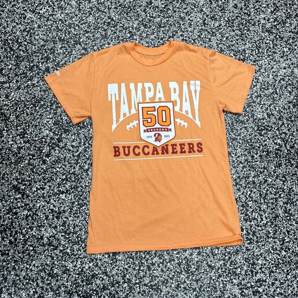 Tampa Bay Buccaneers 50 Seasons Creamsicle Retro Logo T-Shirt